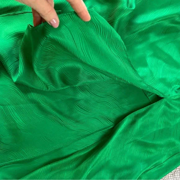 NWT Alice + Olivia Harmony Draped Silk Slip Dress - Picture 13 of 14